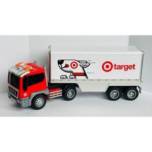 Maxx Action Target Red White Bullseye 15" Toy Semi Truck & Trailer 2021 [Works]